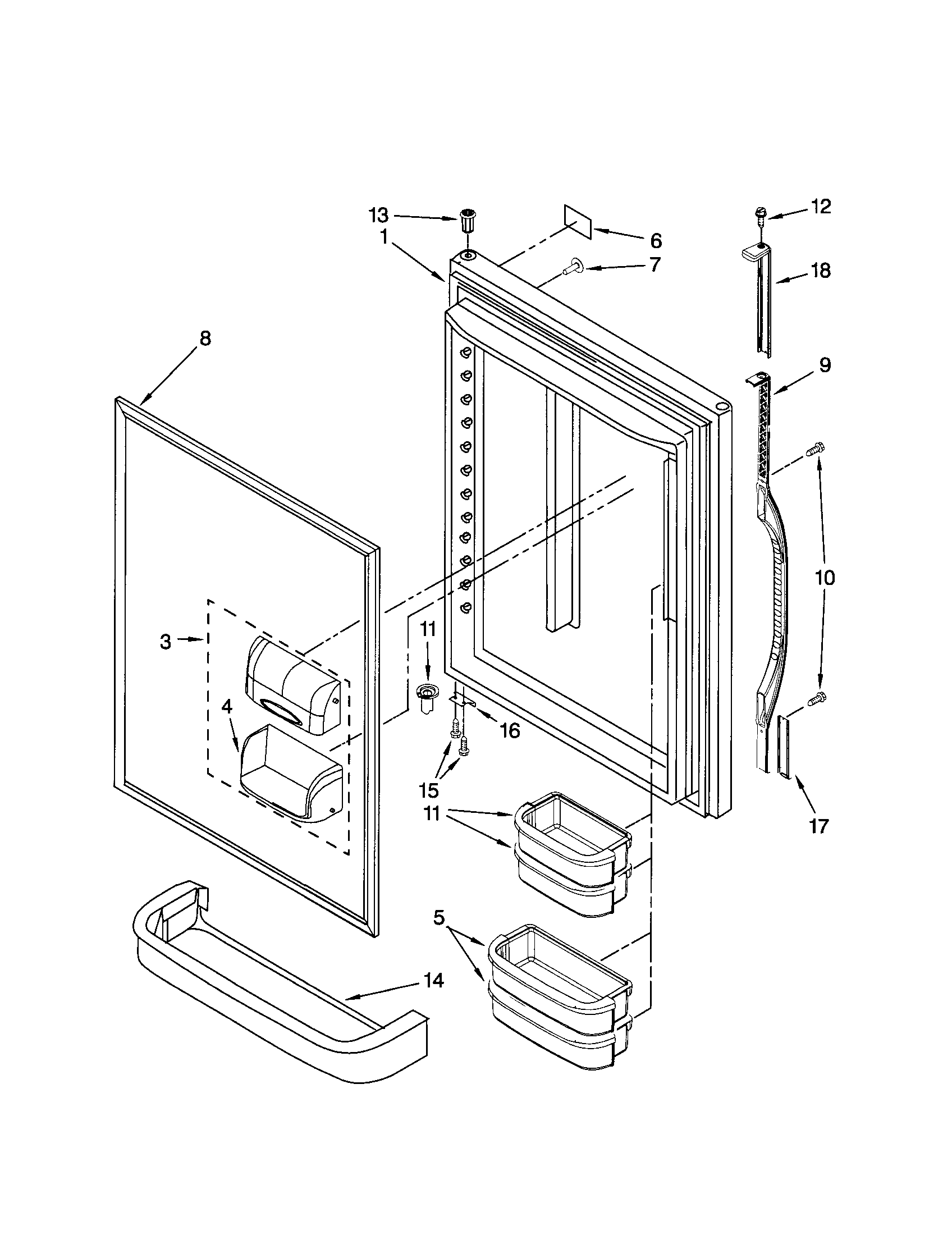 Refrigerator door