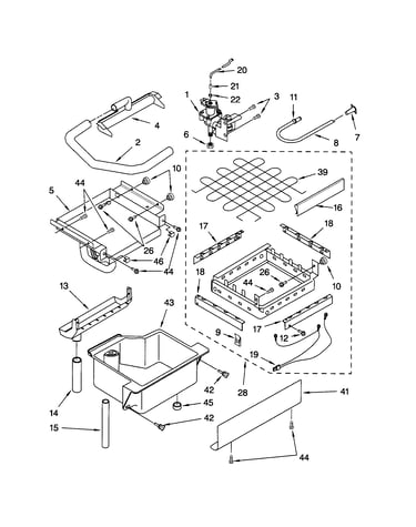Evaporator/ice cutter grid/water