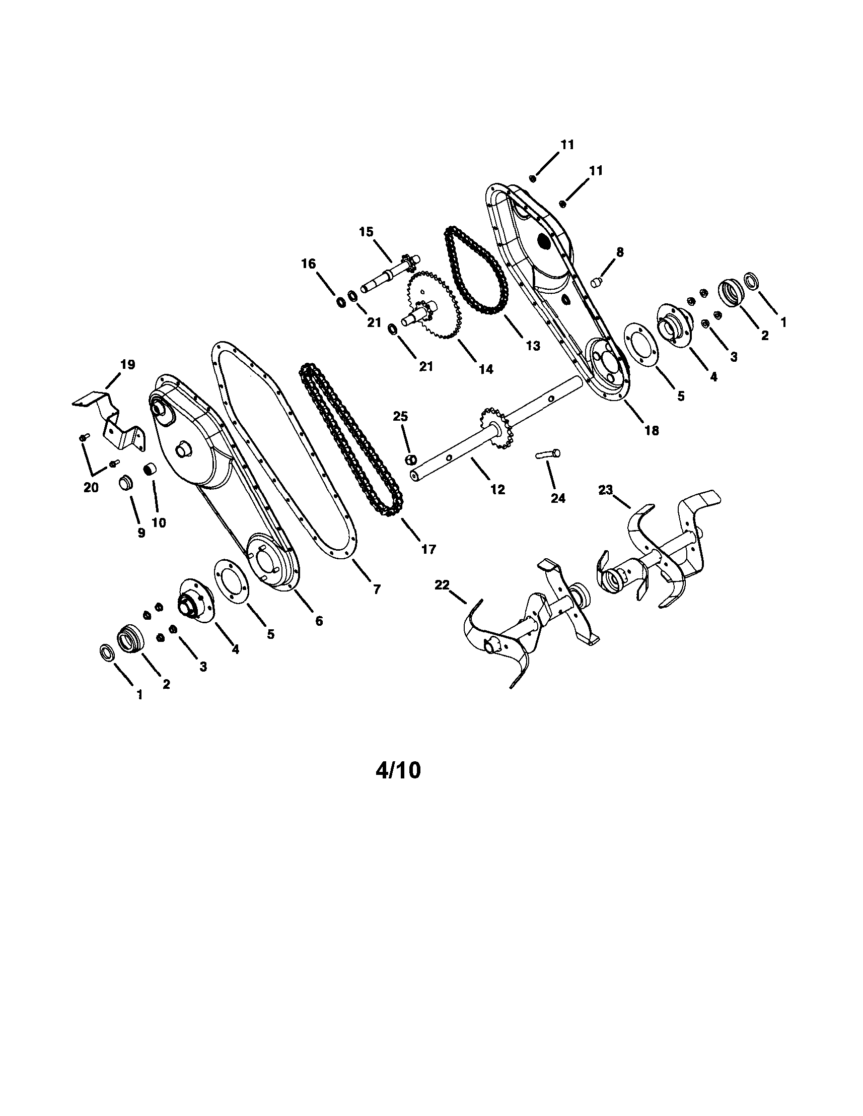 TINES/TINE SHAFT/SPROCKET