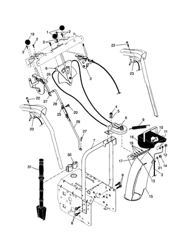 Control panel/discharge chute