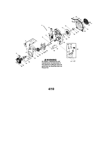 Scroll/impeller/fuel tank