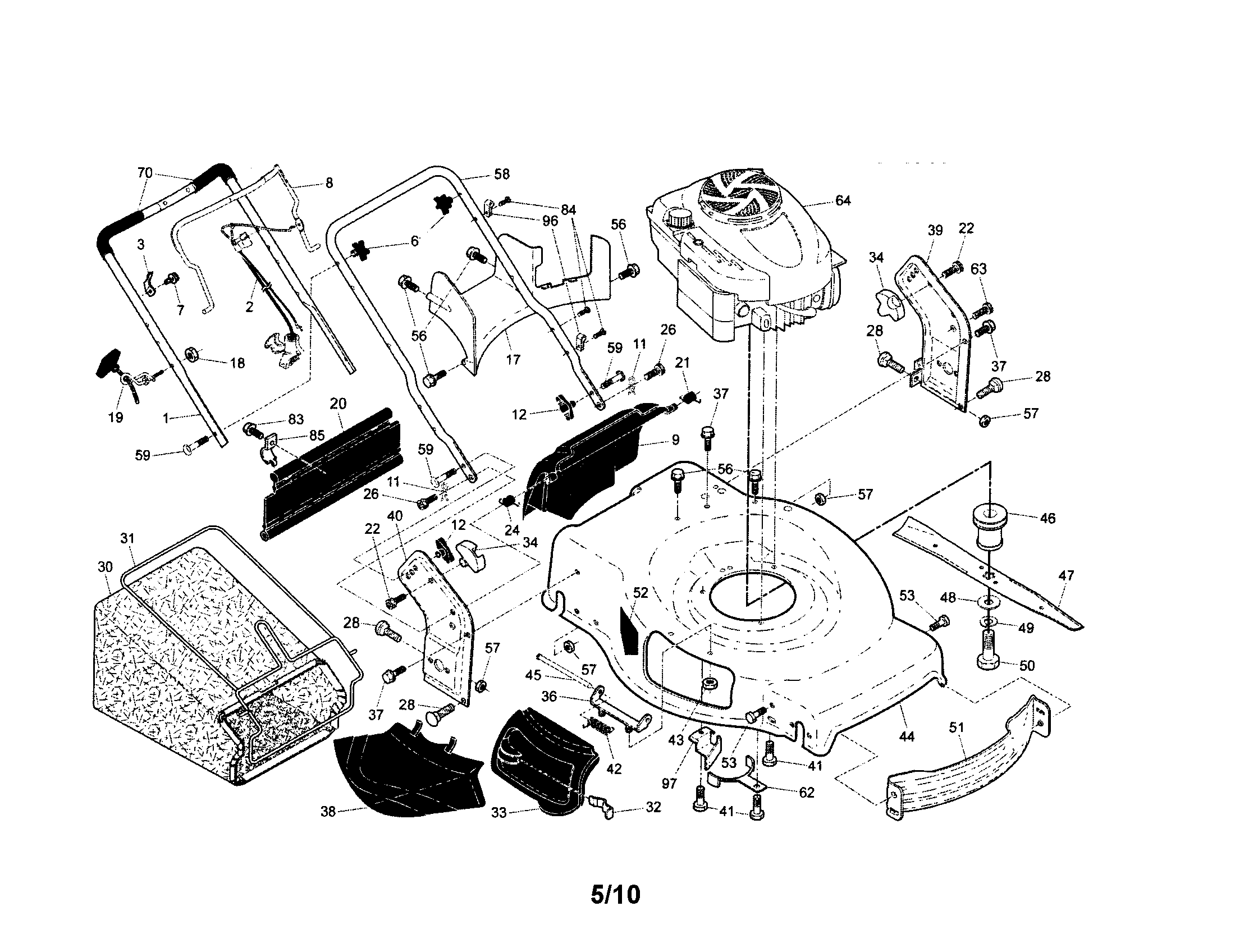 Engine/housing/handle