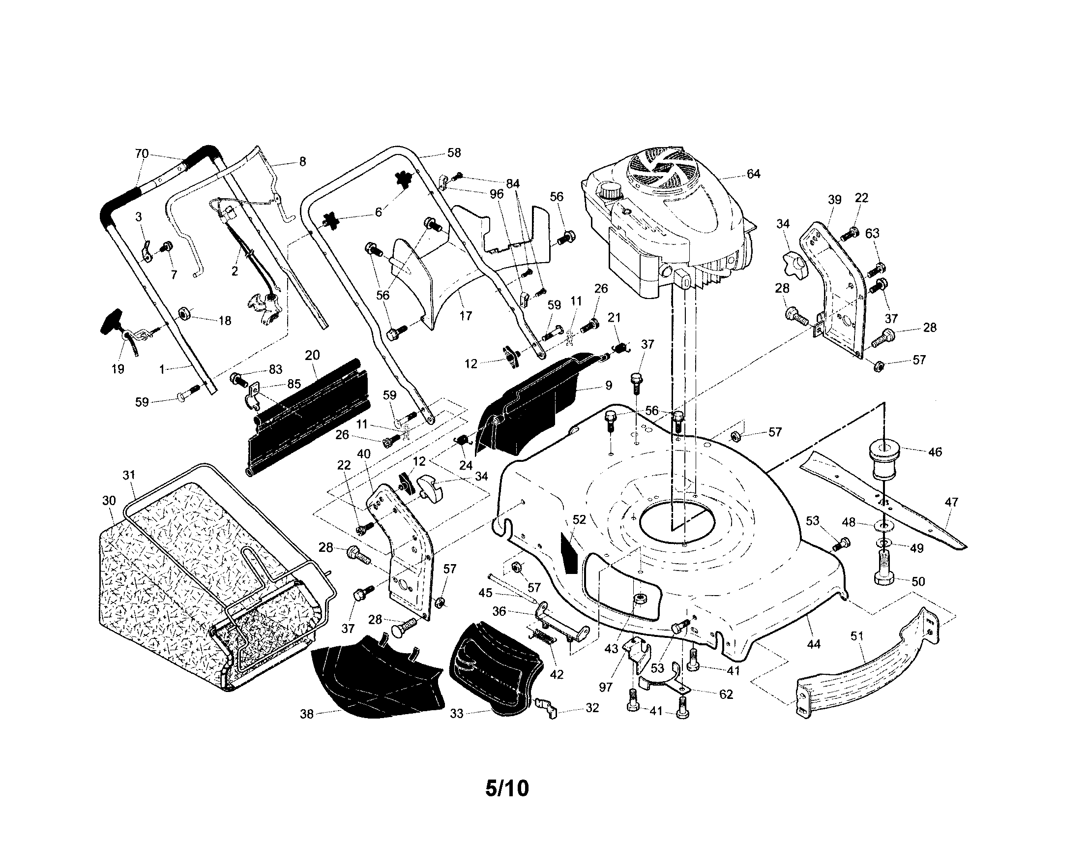 Engine/housing/handle