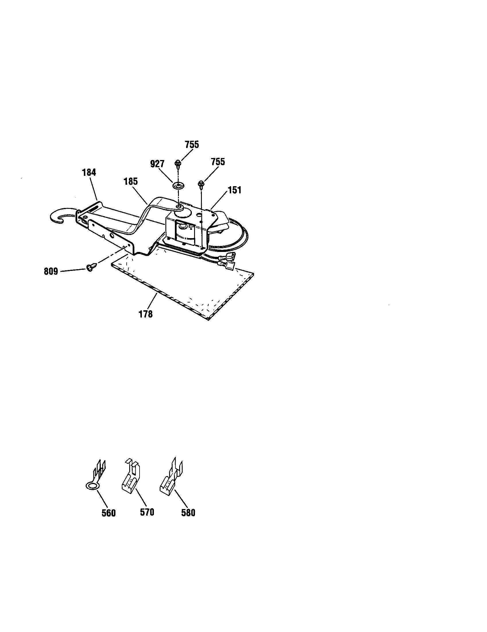 Door lock/wiring components