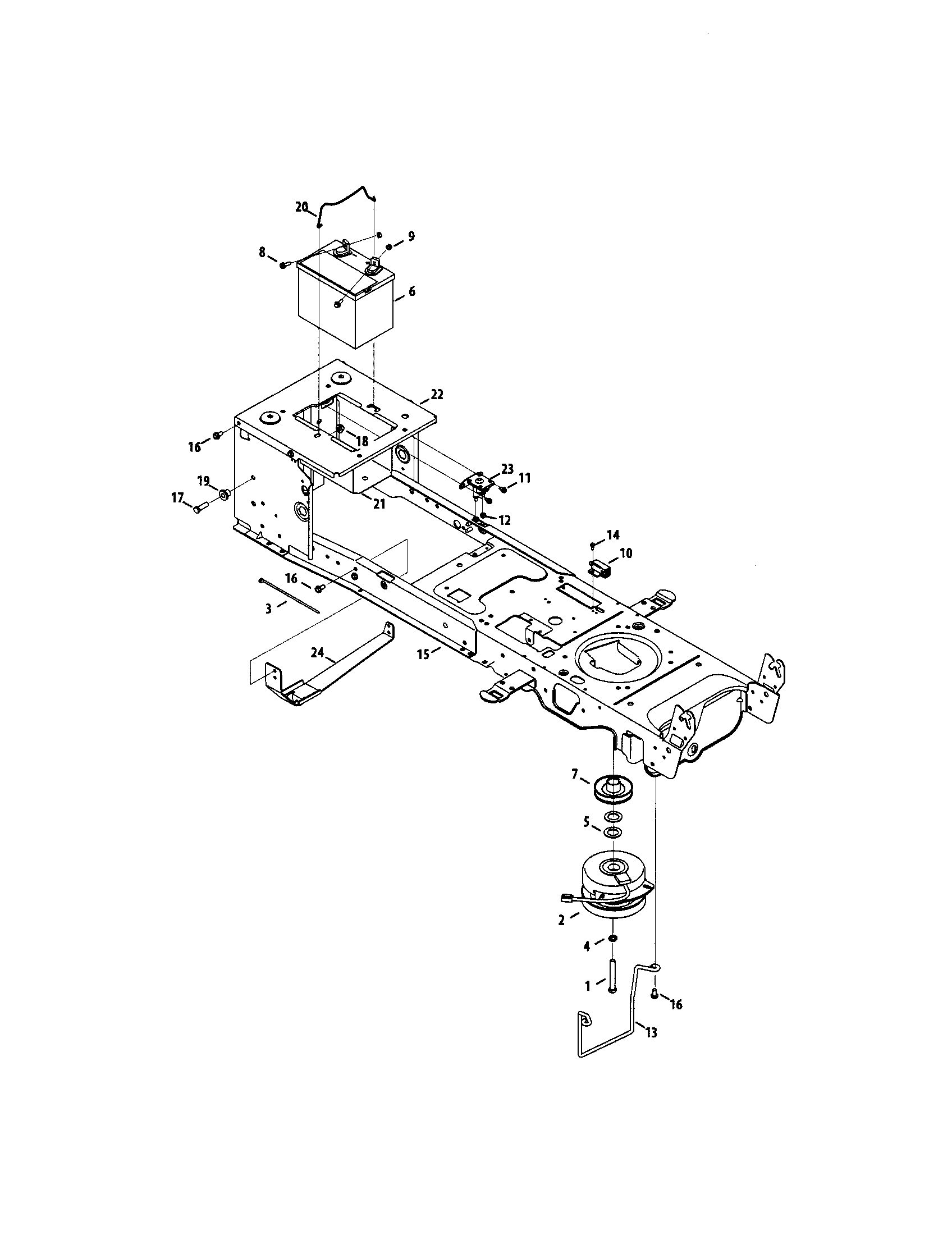 Frame, electrical/electric pto