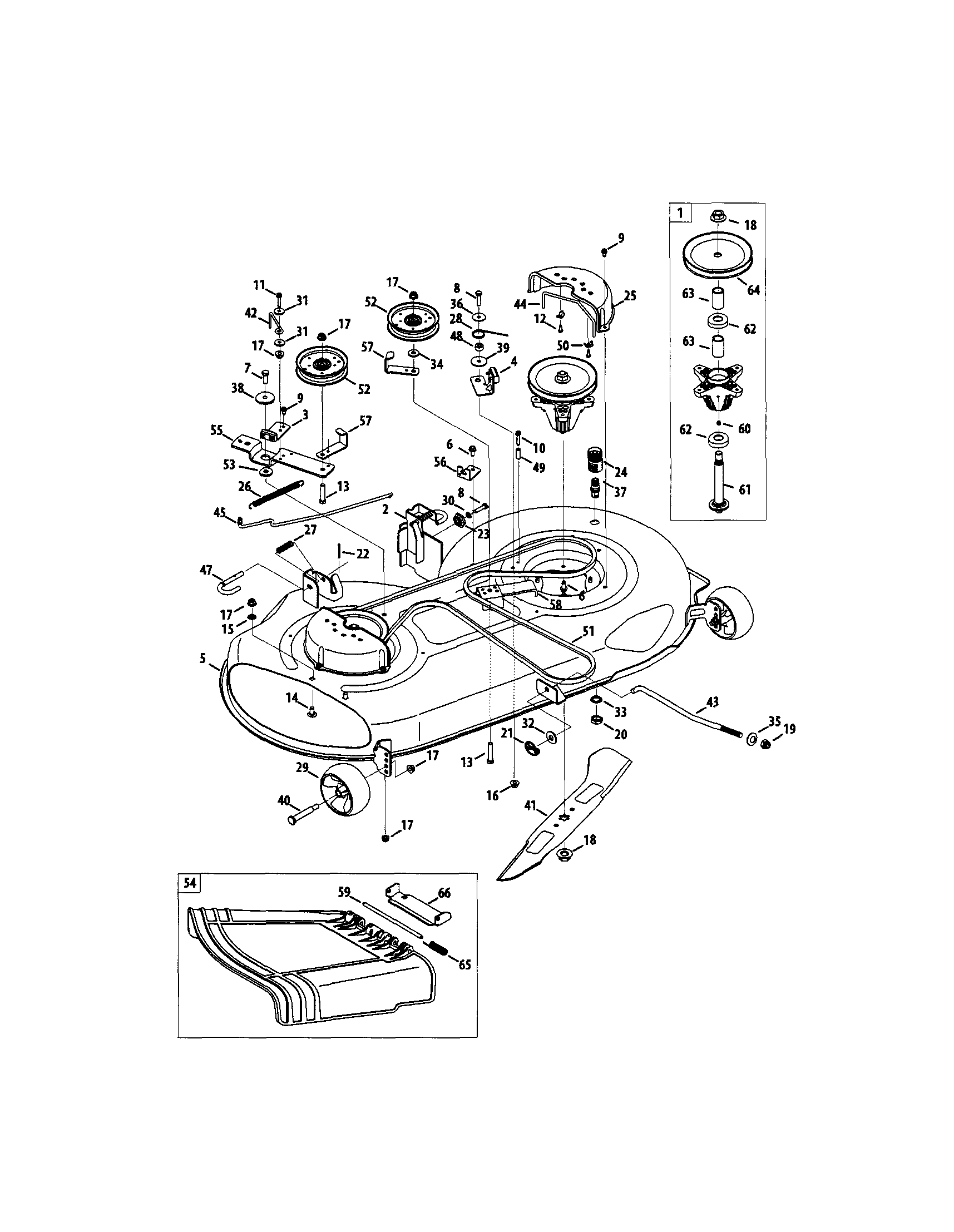 46" deck (manual pto)