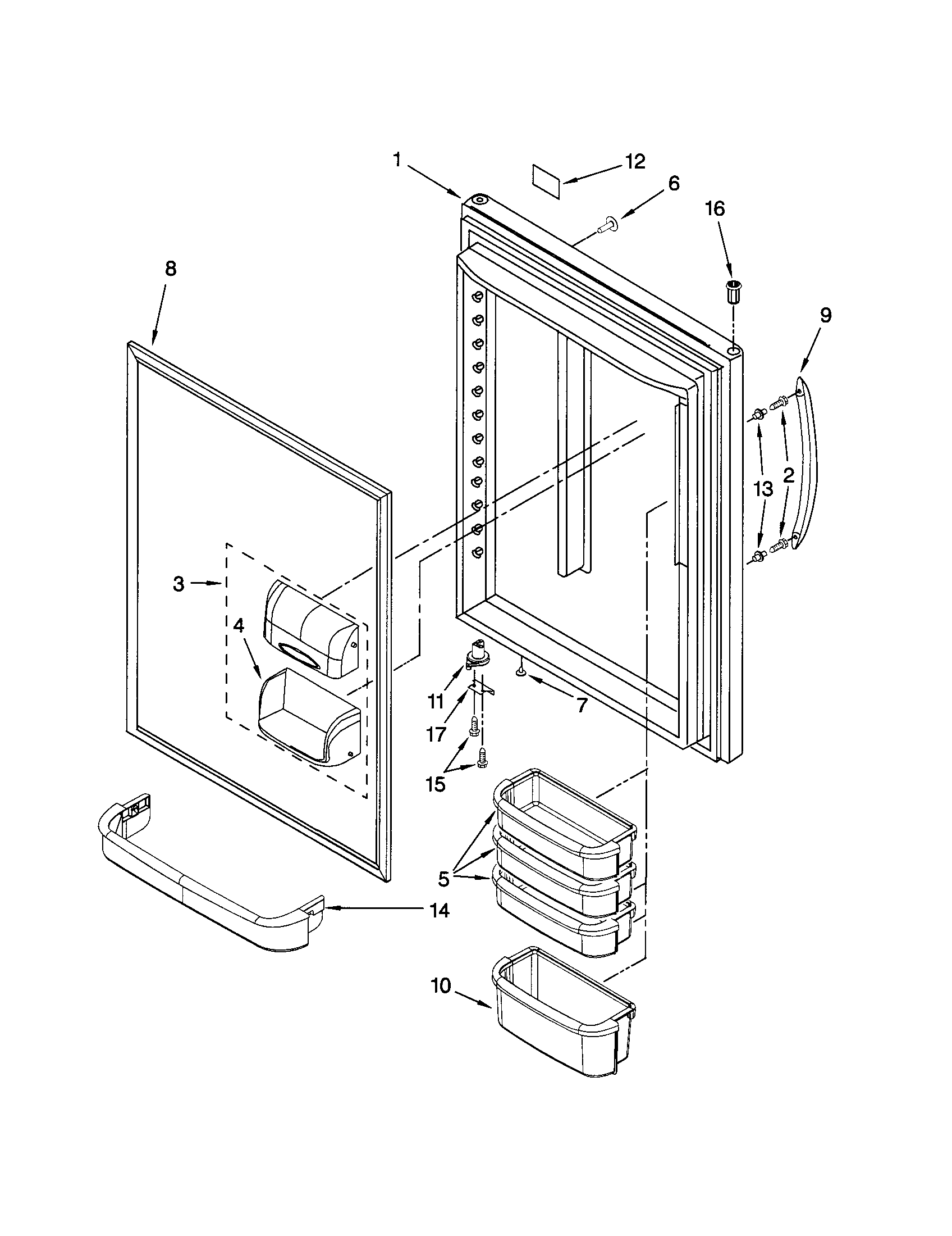 Refrigerator door