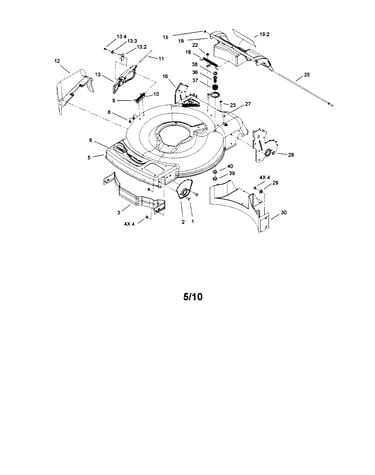 Deck/side chute/rear door