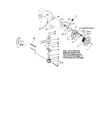 Rear axle/transmission
