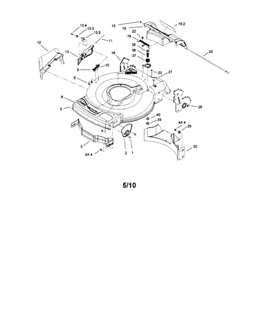 Deck/side chute/rear door