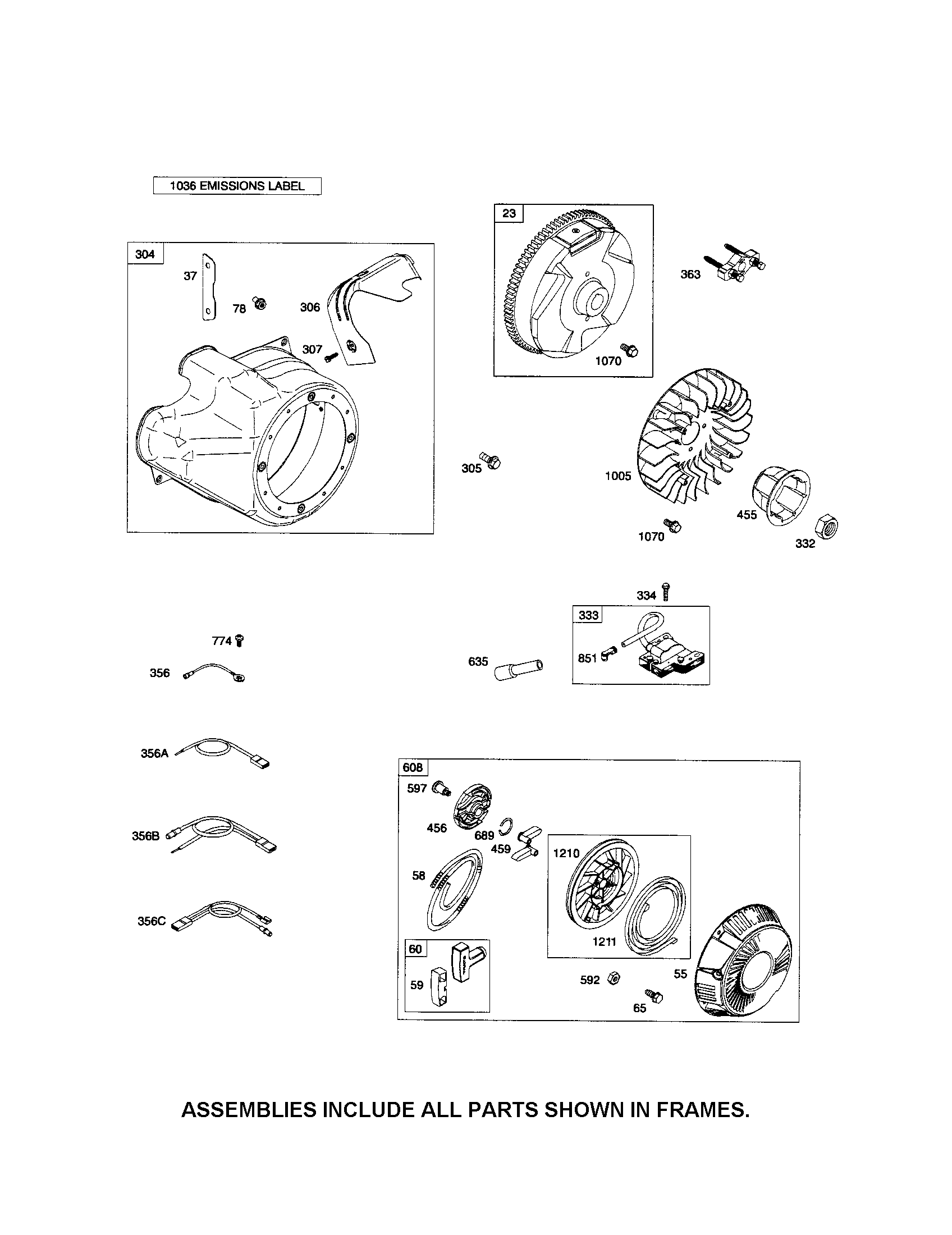 Blower housing/rewind starter