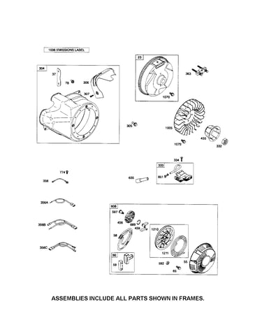 Blower housing/rewind starter