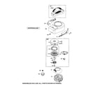 Briggs & Stratton 10T802-1238-B1 rewind starter/blower housing diagram