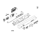 Bosch SHE55P05UC/53 control module/fascia panel diagram