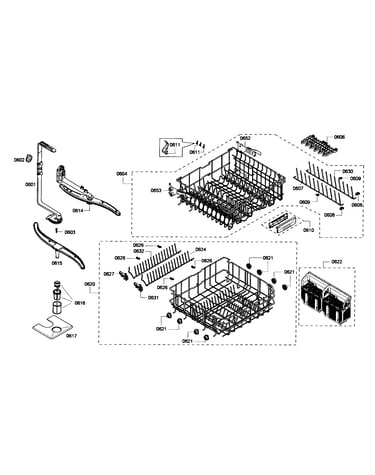 Spray arm/racks
