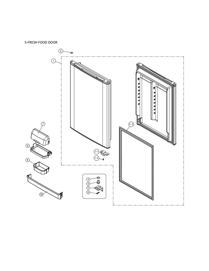 5-FRESH FOOD DOOR