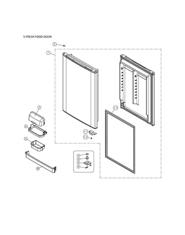 5-fresh food door