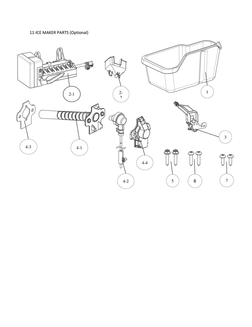 11-ICE MAKER PARTS