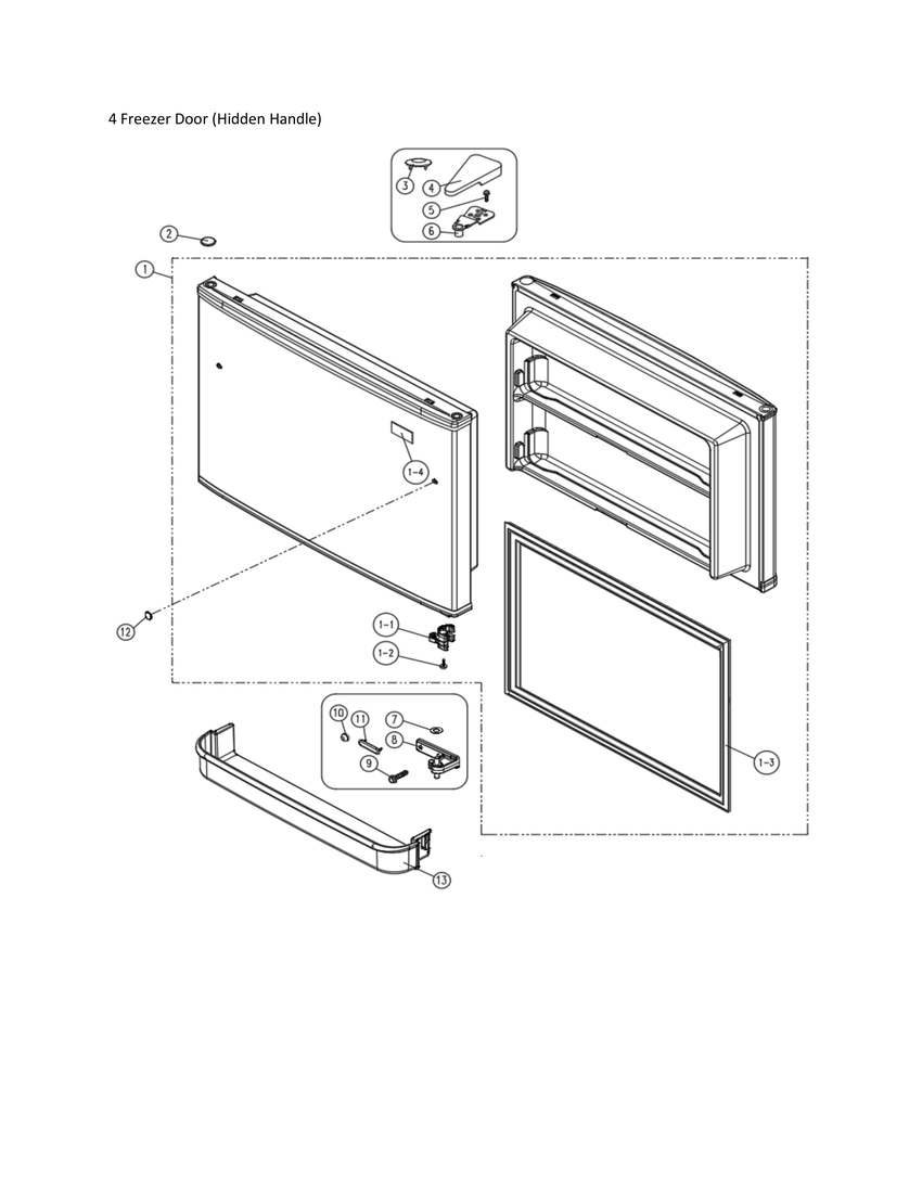 Freezer door