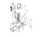 Kenmore 11638189890 dust compartment and motor diagram