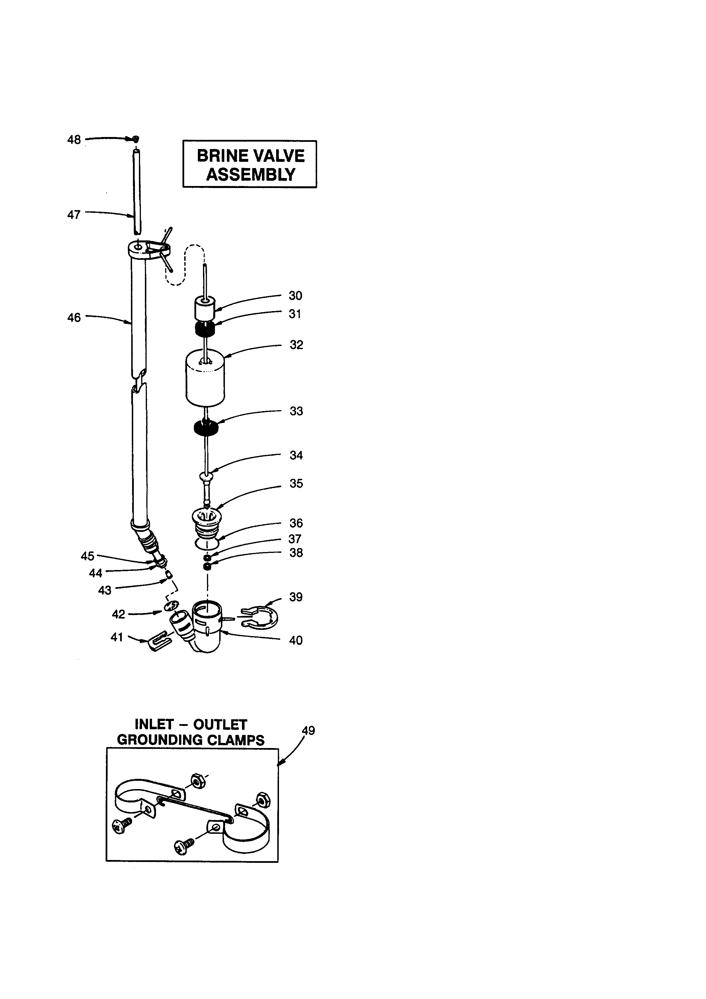 Brine valve assembly
