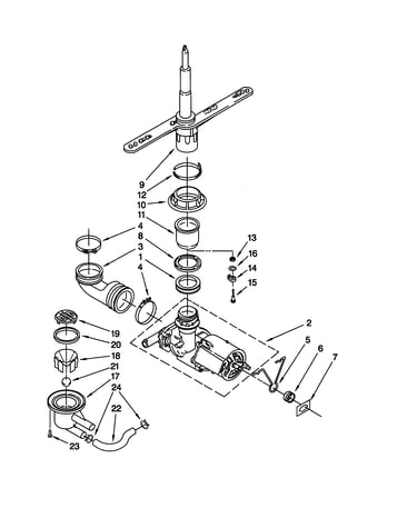 Pump and spray arm