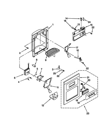 Dispenser front