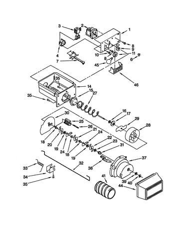 Motor and ice container