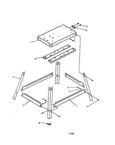 Band saw leg stand