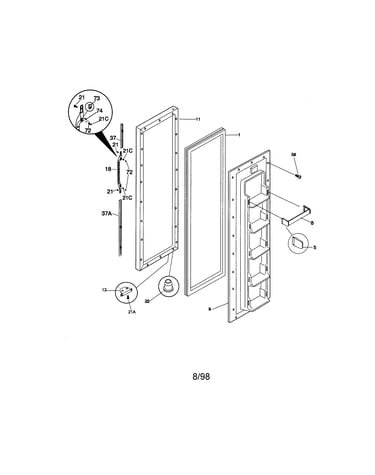 Freezer door
