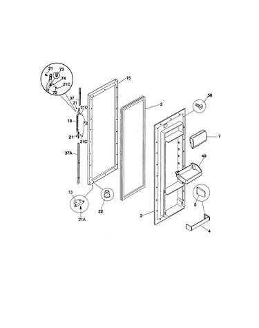 Refrigerator door