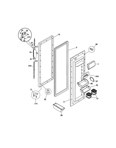 Refrigerator door