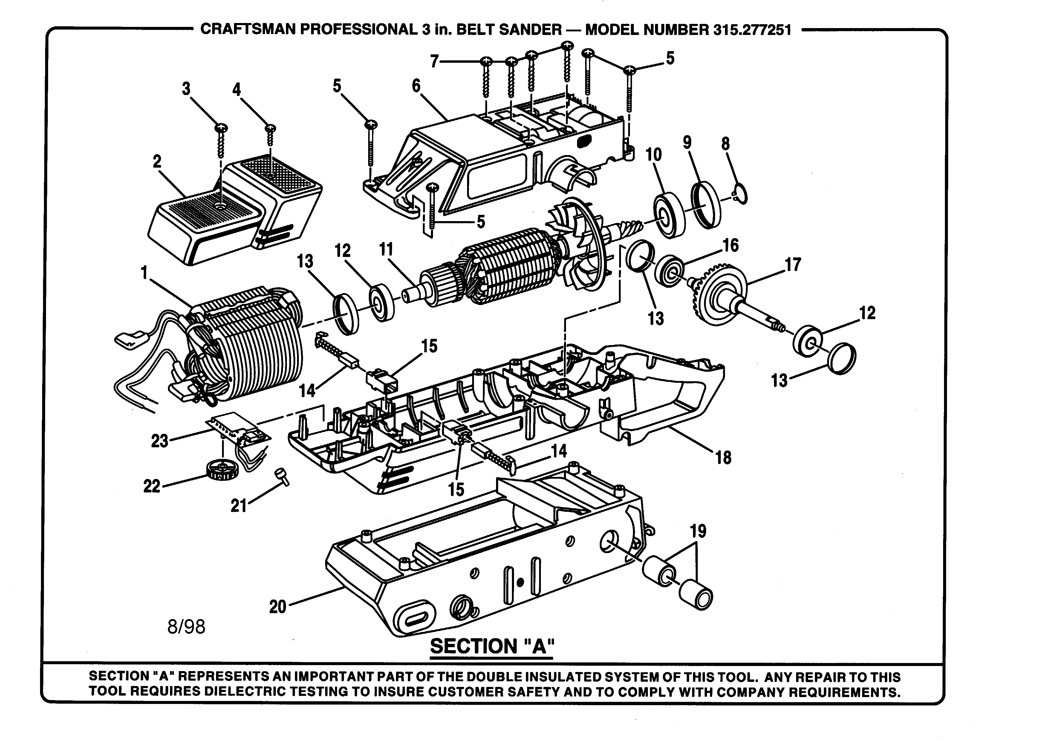 Field and armature assembly