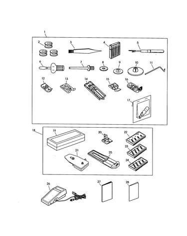 Accessory kit parts