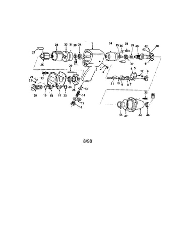 Pneumatic 1/2" drive ext. anvil