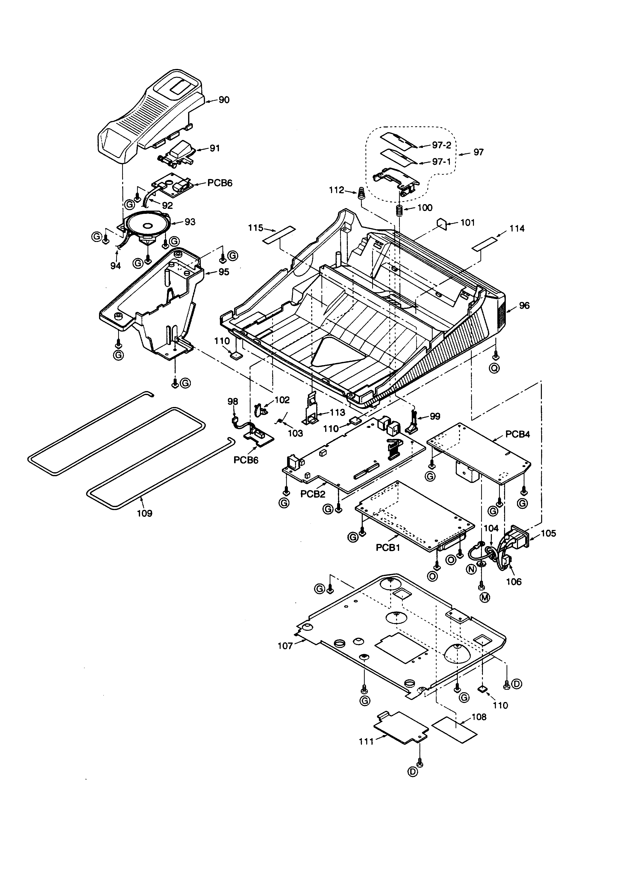 UPPER CABINET/P.C.B.