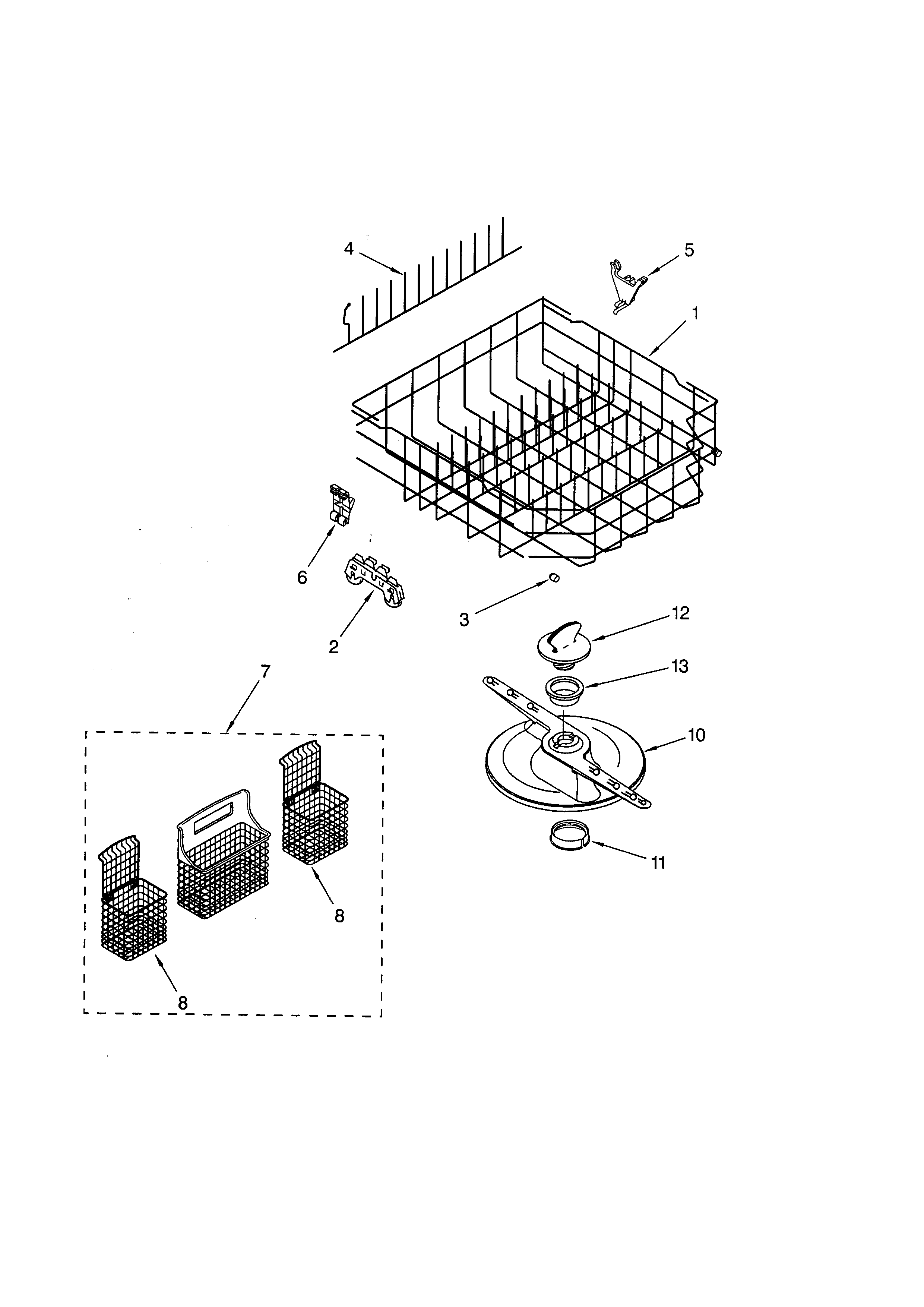 Lower dishrack