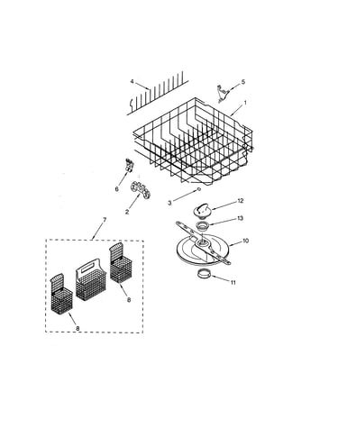 Lower dishrack