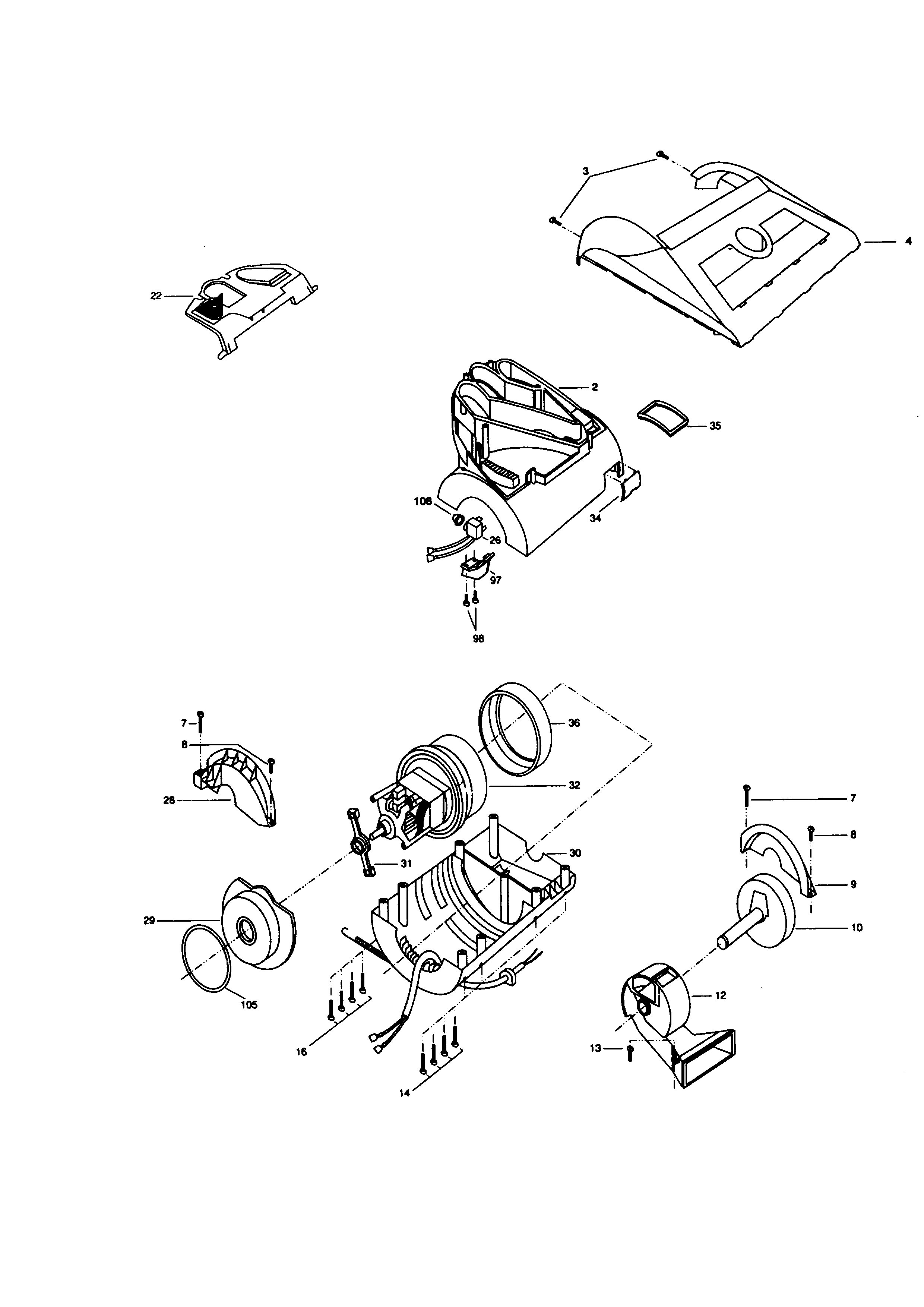 NOZZLE AND MOTOR ASSEMBLY