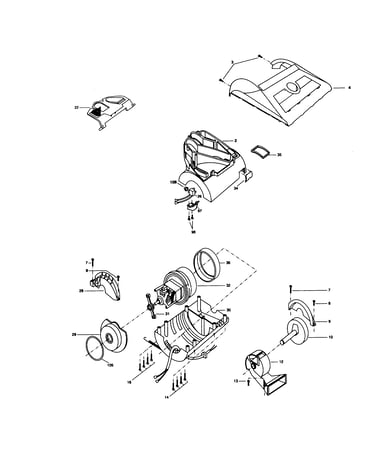 Nozzle and motor assembly