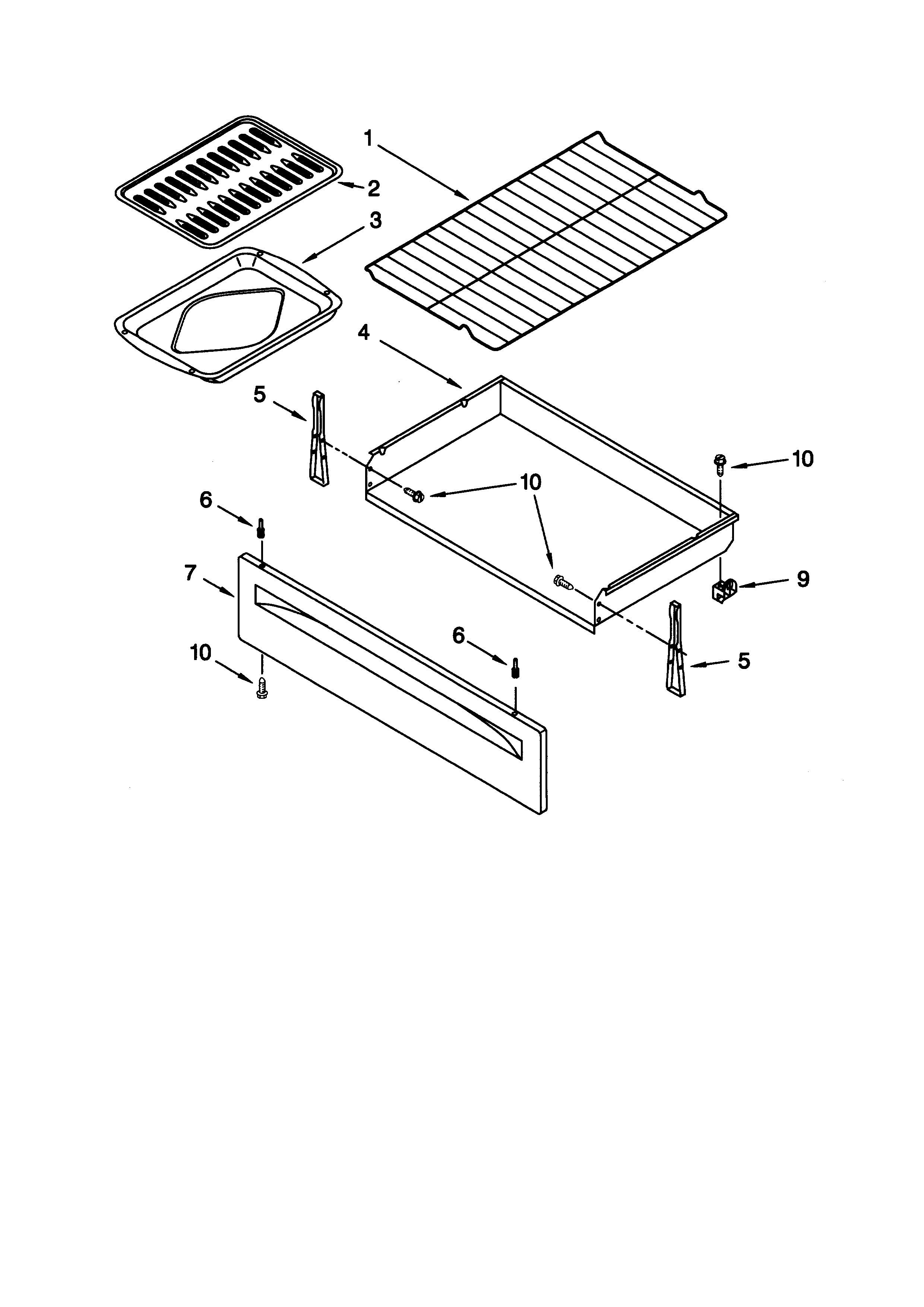 DRAWER AND BROILER
