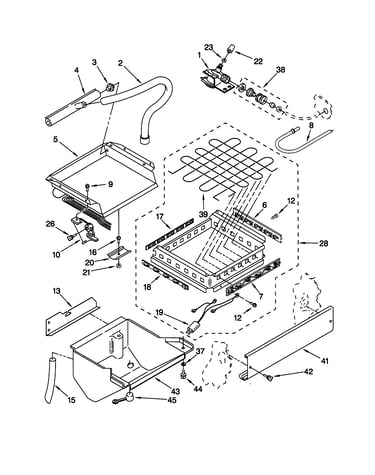 Evaporator/ice cutter grid/water