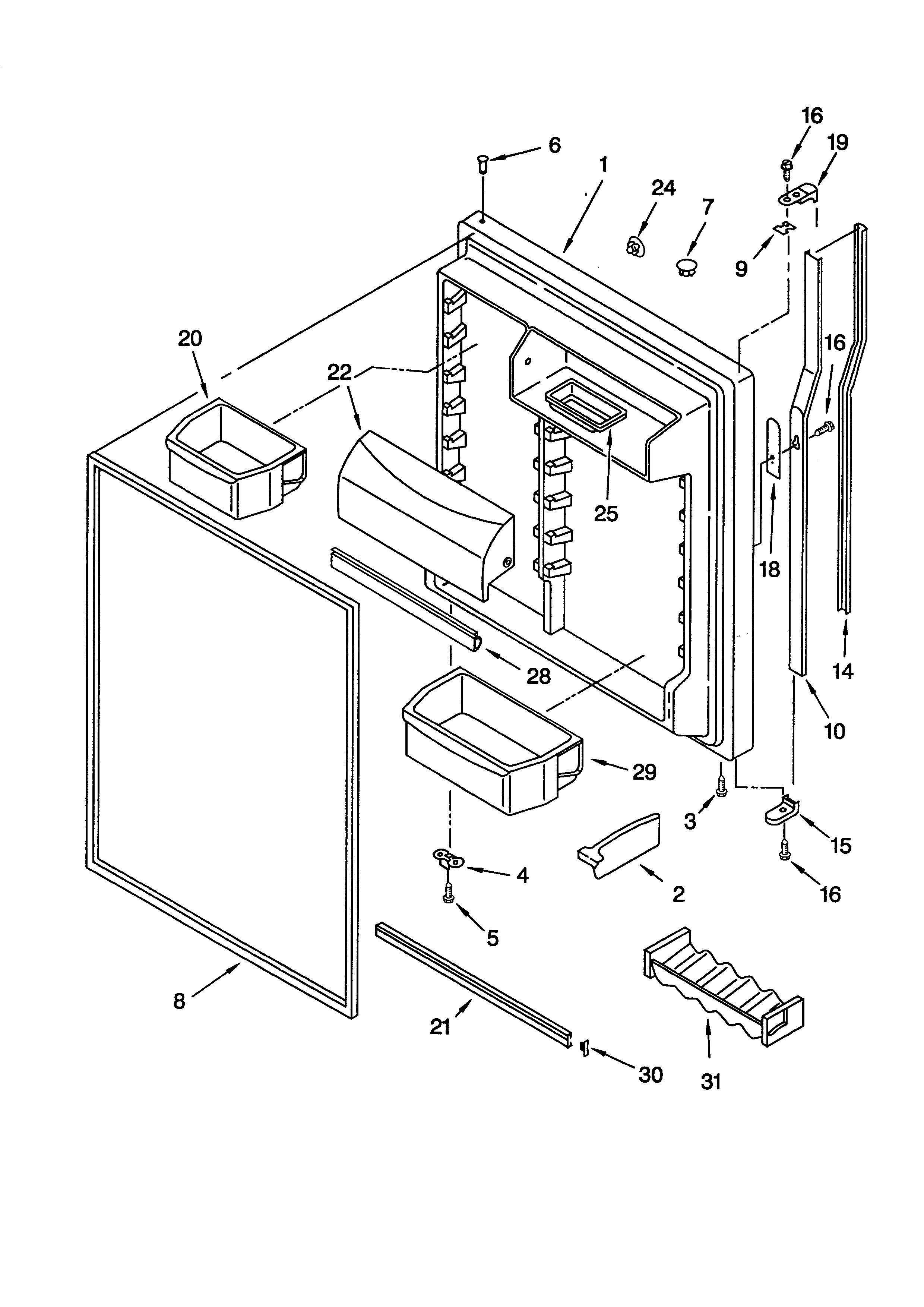 Refrigerator door