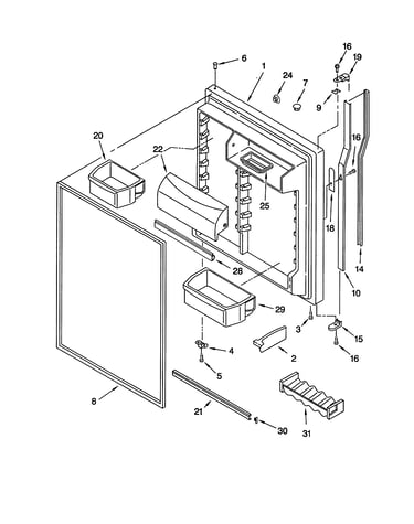 Refrigerator door