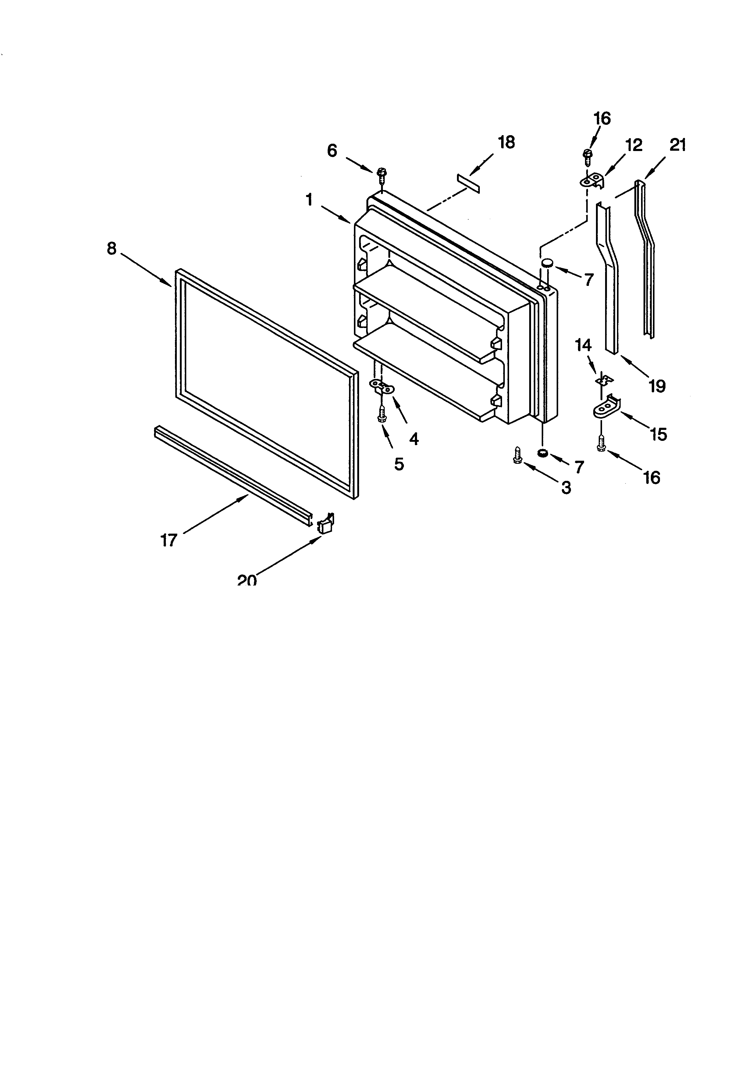 Freezer door