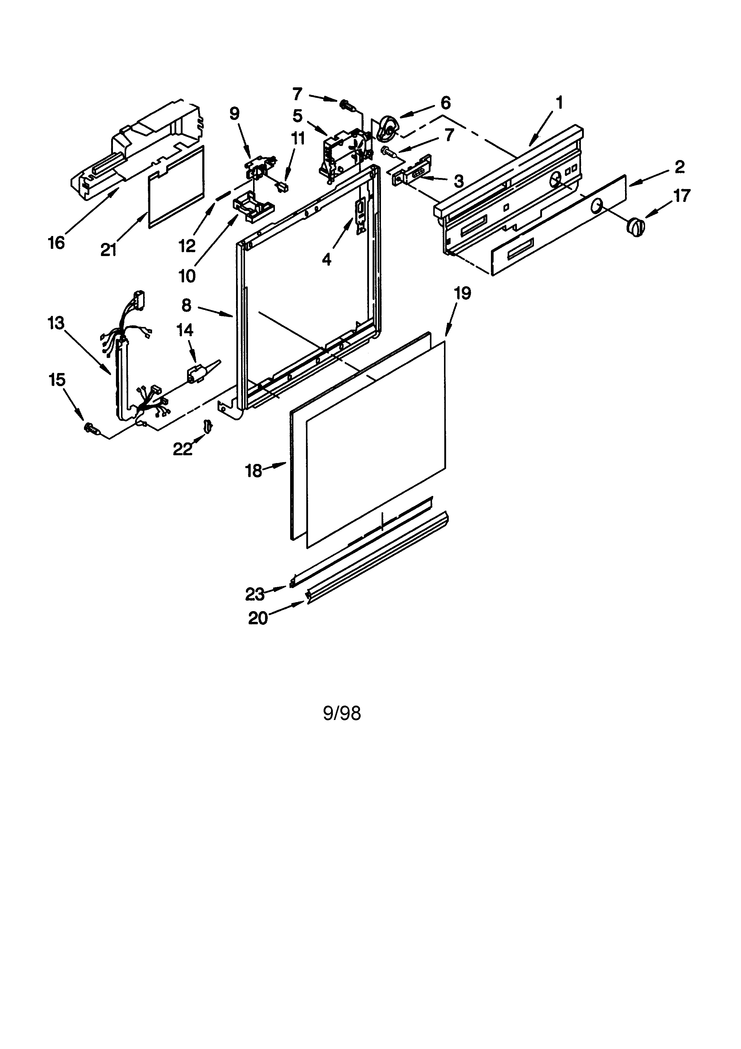 Frame and console
