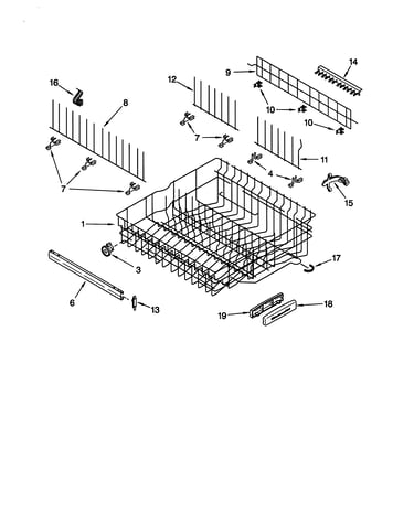 Upper rack and track