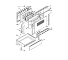KitchenAid KESC307GBT0 door and drawer diagram