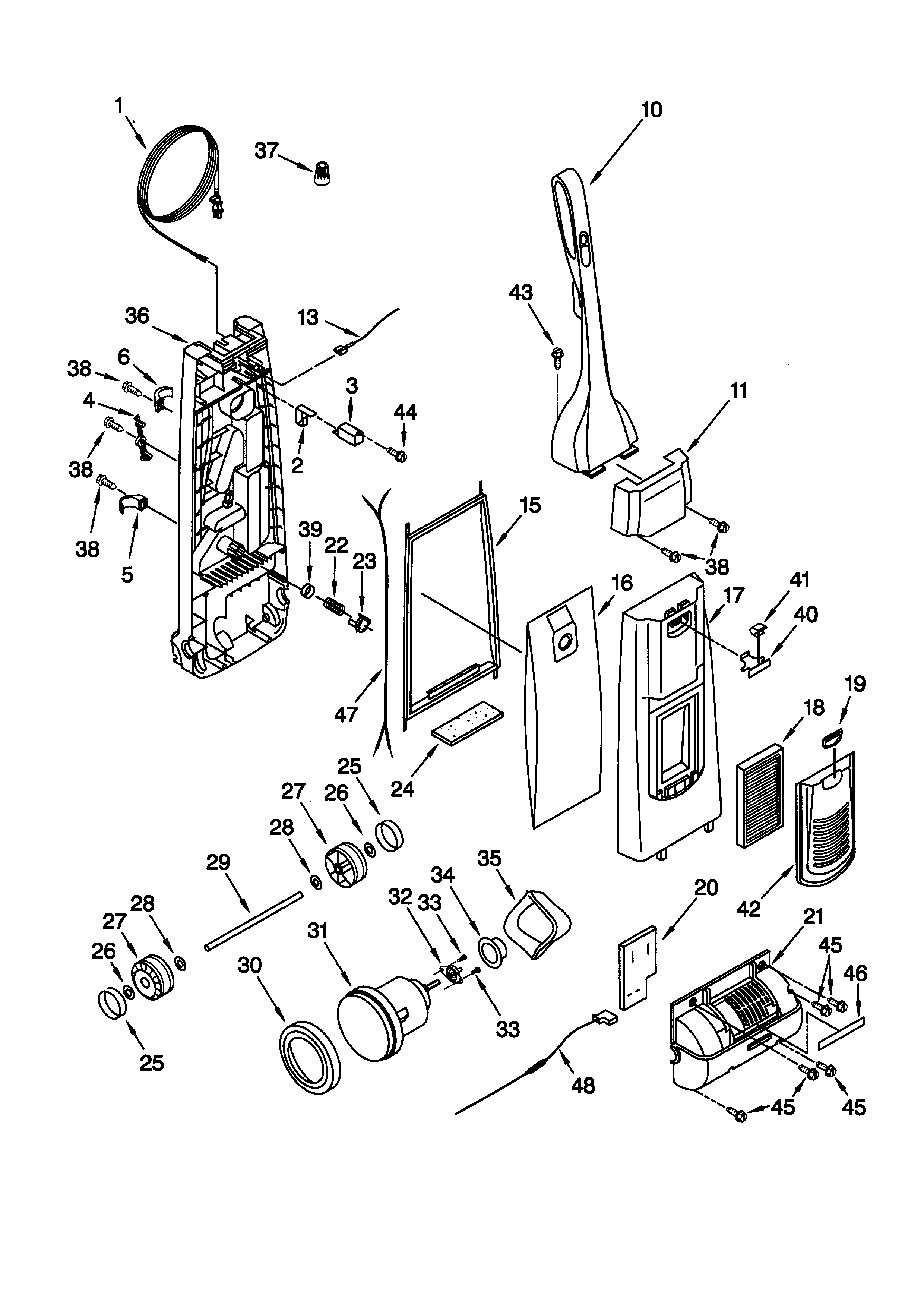 DUST COMPARTMENT/MOTOR