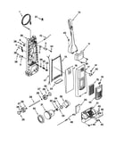 Dust compartment/motor